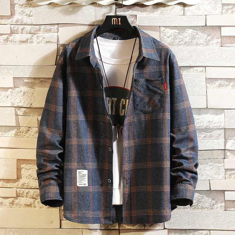 Flannel Shirt Lined - Летняя мужская рубашка в клетку 2027