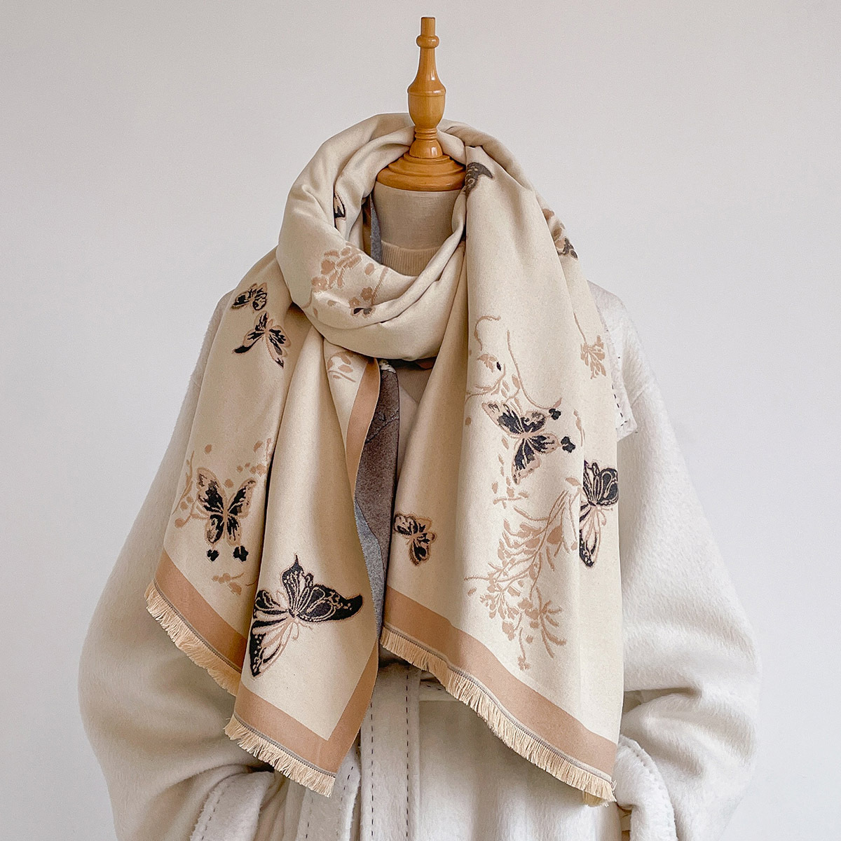 Женский шарф из искусственного – обзор и цена Shawl Wrap Winter