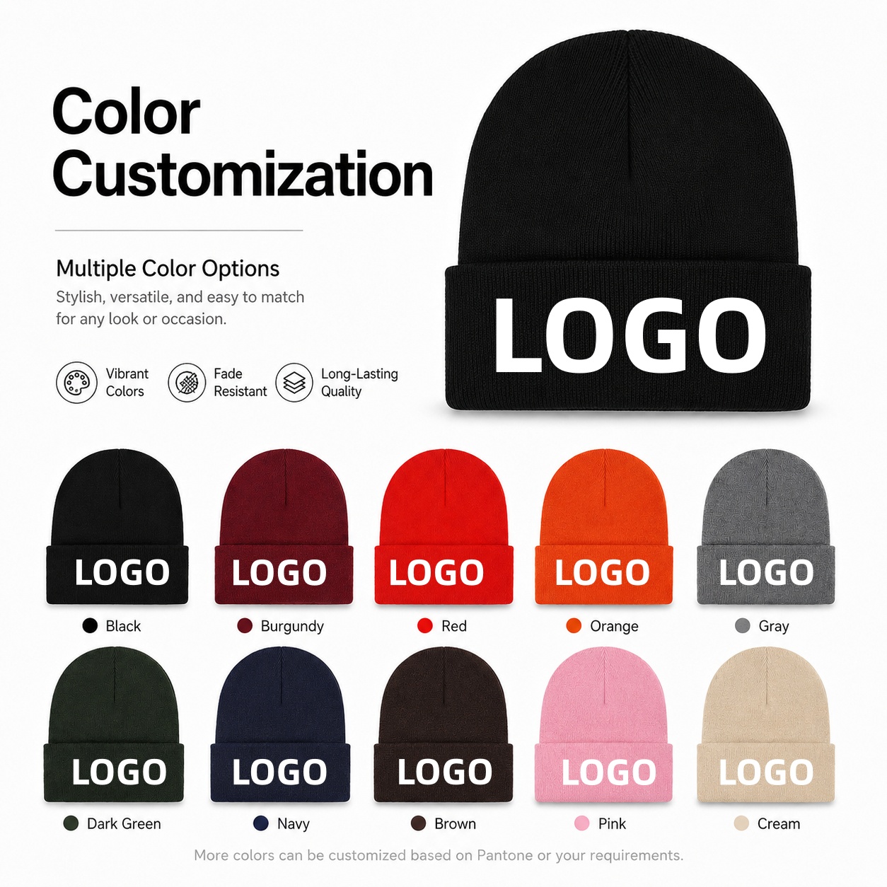 Вязаные шапки-бини с индивидуа – обзор и цена Knit Beanie Hat Warm
