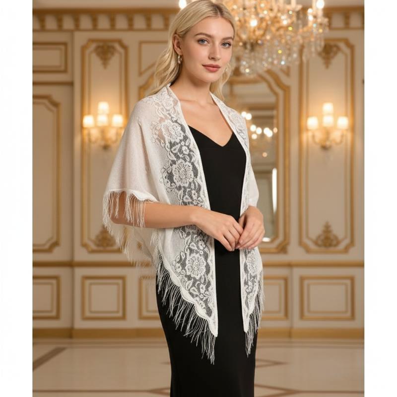 Свадебная накидка с кисточками – обзор и цена Shawl Wrap Winter