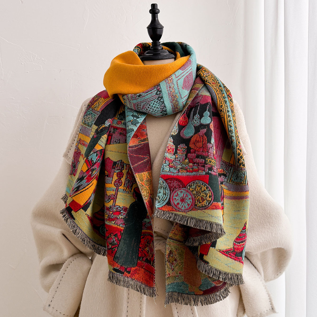 Женский шарф из искусственного – обзор и цена Shawl Wrap Winter