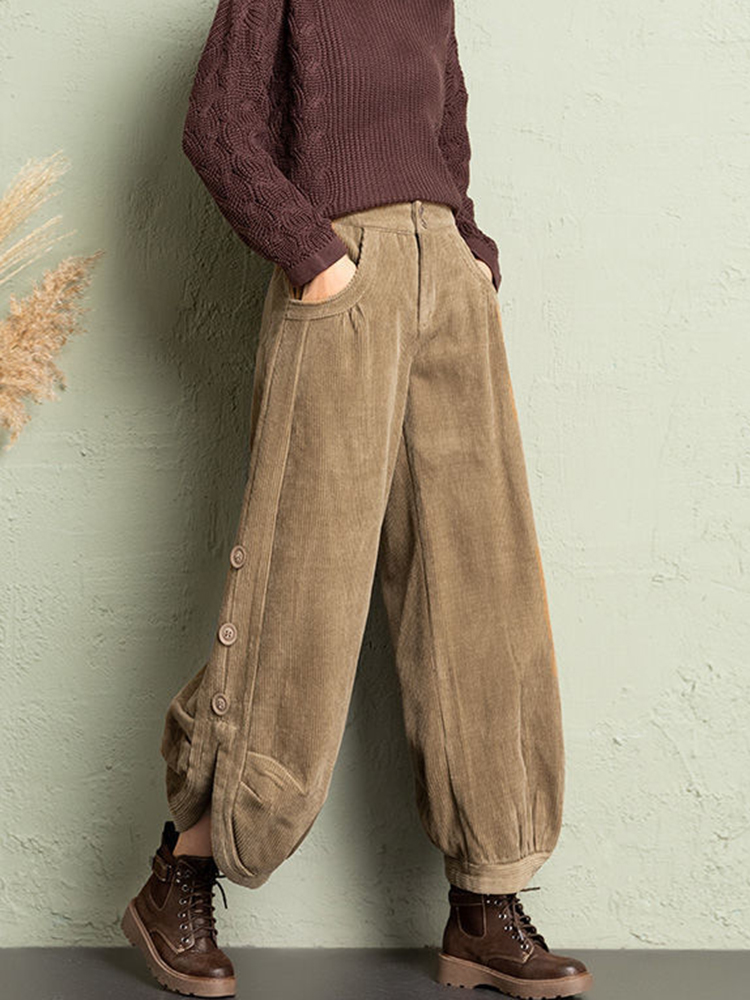 Корейские вельветовые женские  – обзор и цена Corduroy Pant Warm