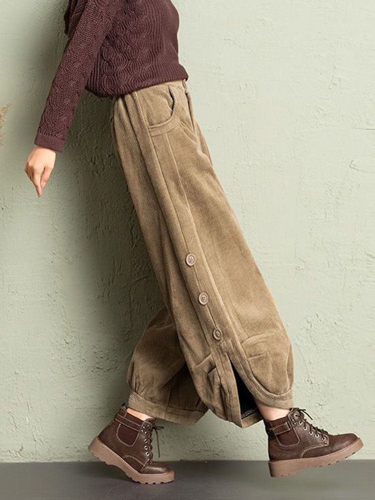 Корейские вельветовые женские  – обзор и цена Corduroy Pant Warm