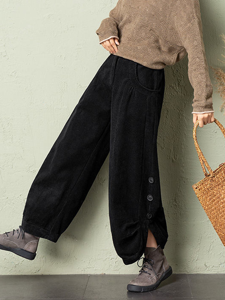 Корейские вельветовые женские  – обзор и цена Corduroy Pant Warm